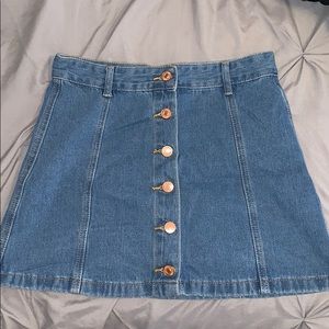 Jean buttoned skirt